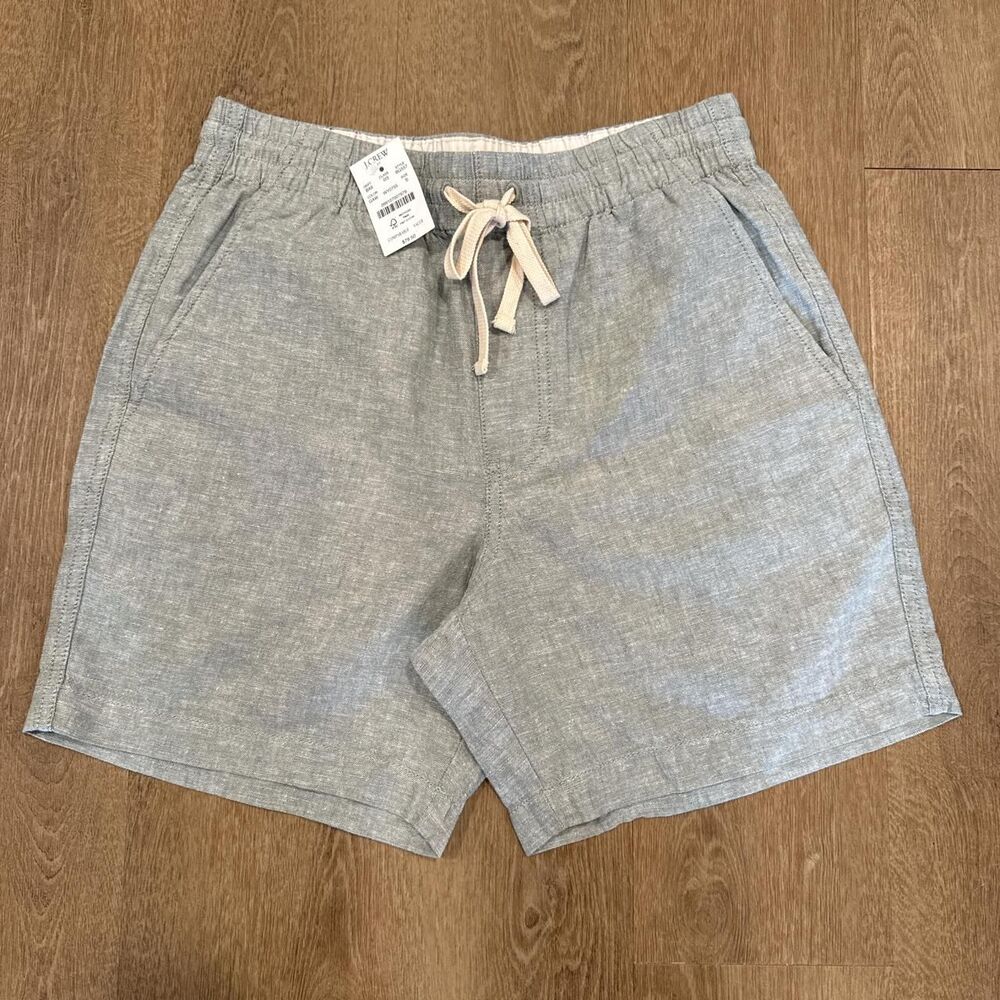 J. Crew men's linen blend green dock shorts Size S NWT